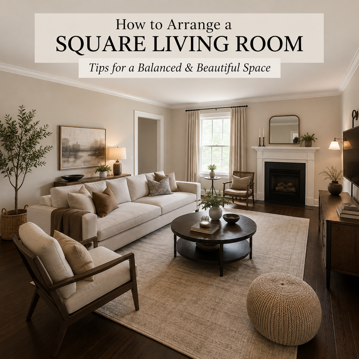 Square Living Room Layout: How to Break the Box
