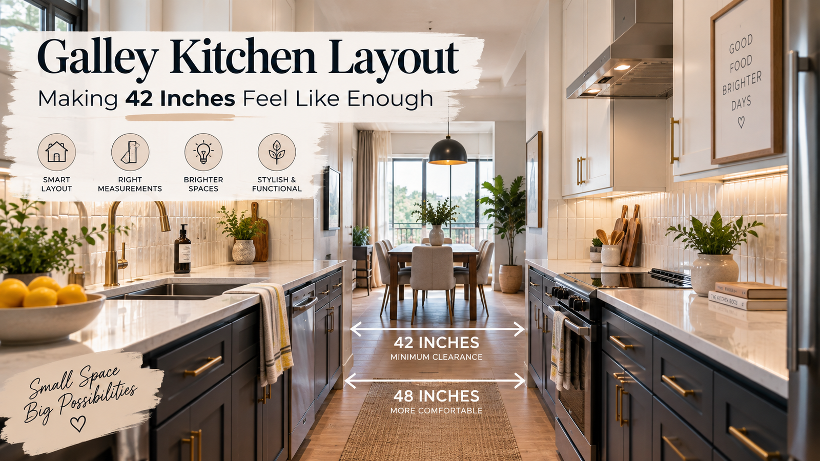 Galley Kitchen Layout: Making 42 Inches Feel Like Enough
